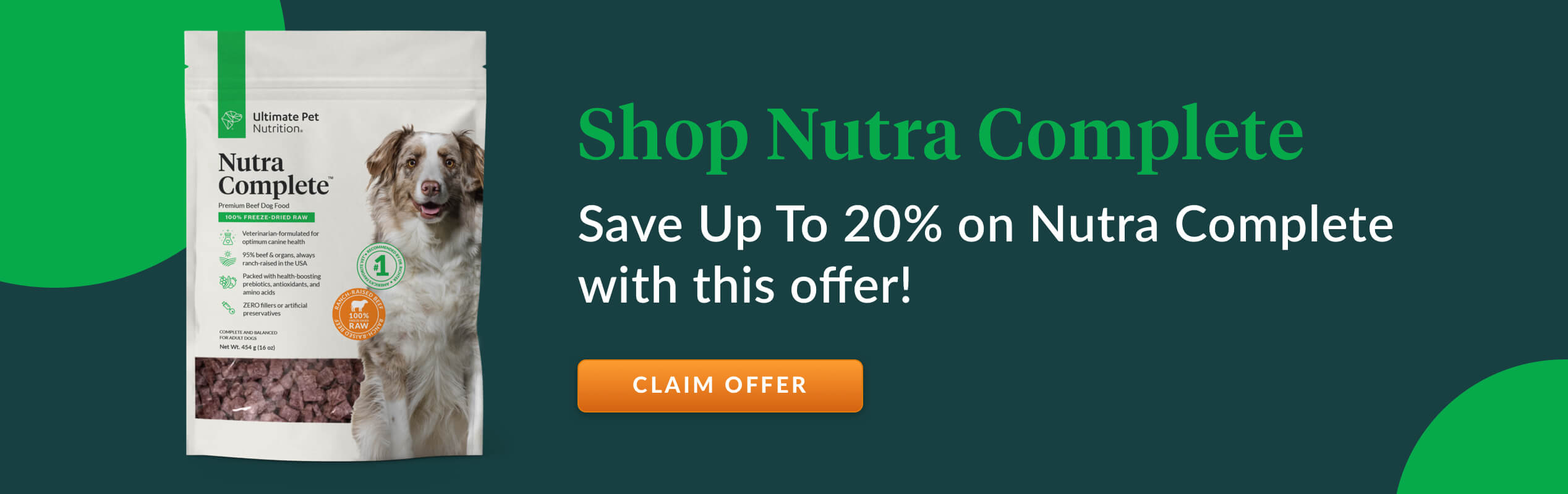 Nutra Complete Dog Food by Ultimate Pet Nutrition Ingredients